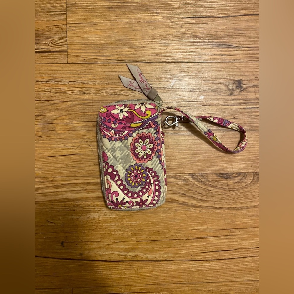 Vera Bradley Wristlet in Pink Paisley